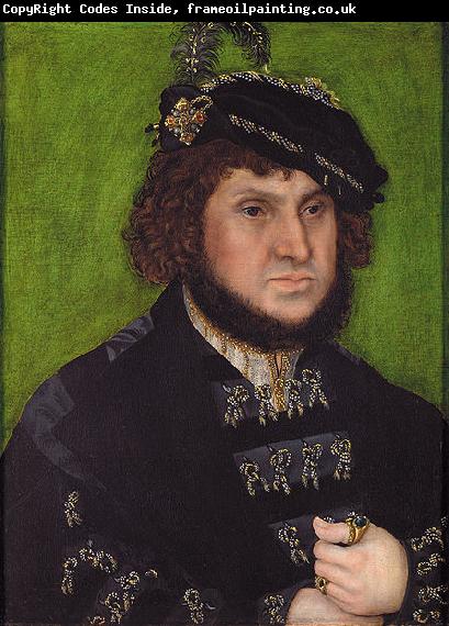 Lucas  Cranach Part of a diptych with the portrait of his son